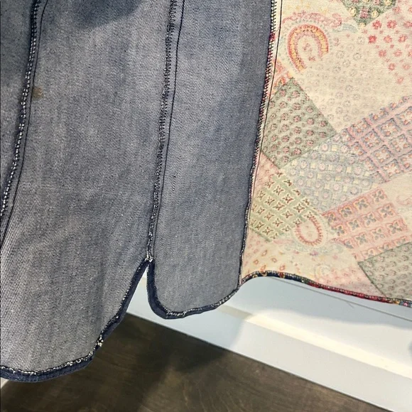 Patchwork Denim Shirt - Picture 7 of 16